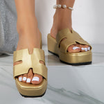 Load image into Gallery viewer, Open Toe Wedge Sandals
