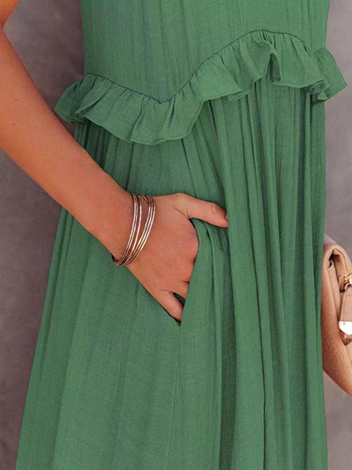 Tiered Maxi Dress with Pockets