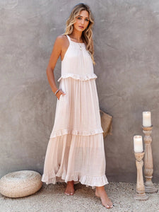 Tiered Maxi Dress with Pockets