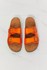 Load image into Gallery viewer, MMShoes Feeling Alive Double Banded Slide Sandals in Orange
