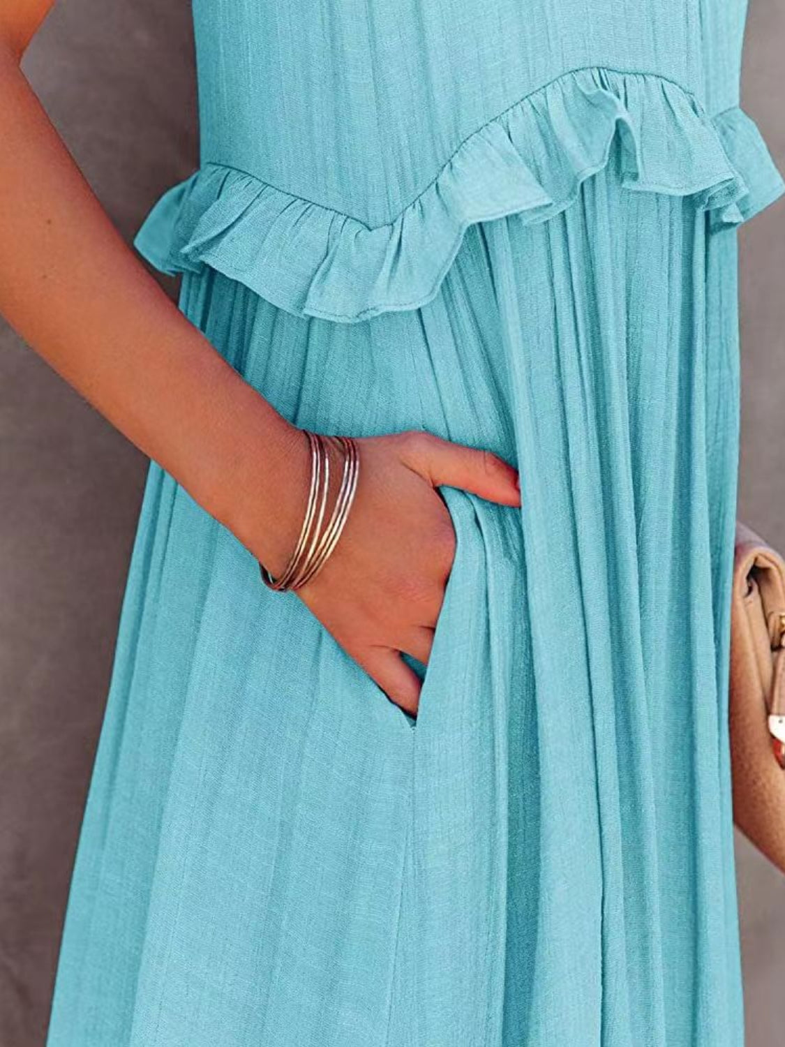 Tiered Maxi Dress with Pockets