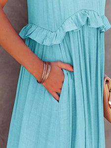 Tiered Maxi Dress with Pockets