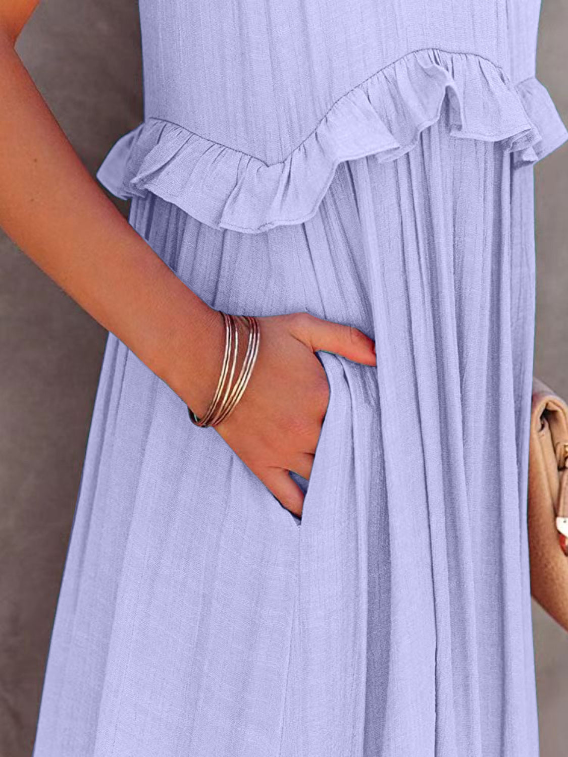 Tiered Maxi Dress with Pockets