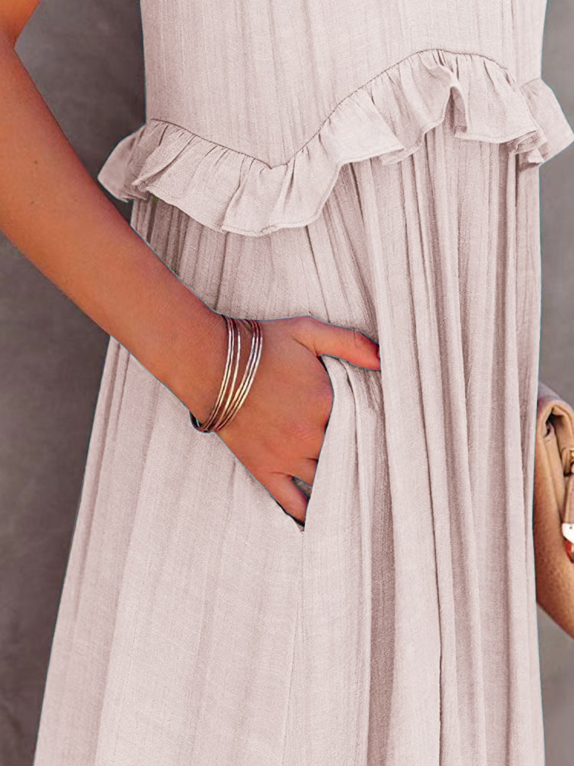 Tiered Maxi Dress with Pockets