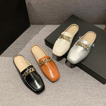 Load image into Gallery viewer, PU Leather Square Toe Flat Loafers
