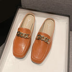 Load image into Gallery viewer, PU Leather Square Toe Flat Loafers
