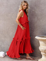 Load image into Gallery viewer, Tiered Maxi Dress with Pockets
