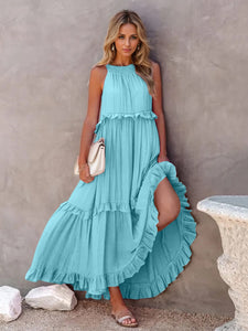 Tiered Maxi Dress with Pockets