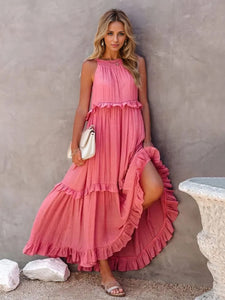 Tiered Maxi Dress with Pockets