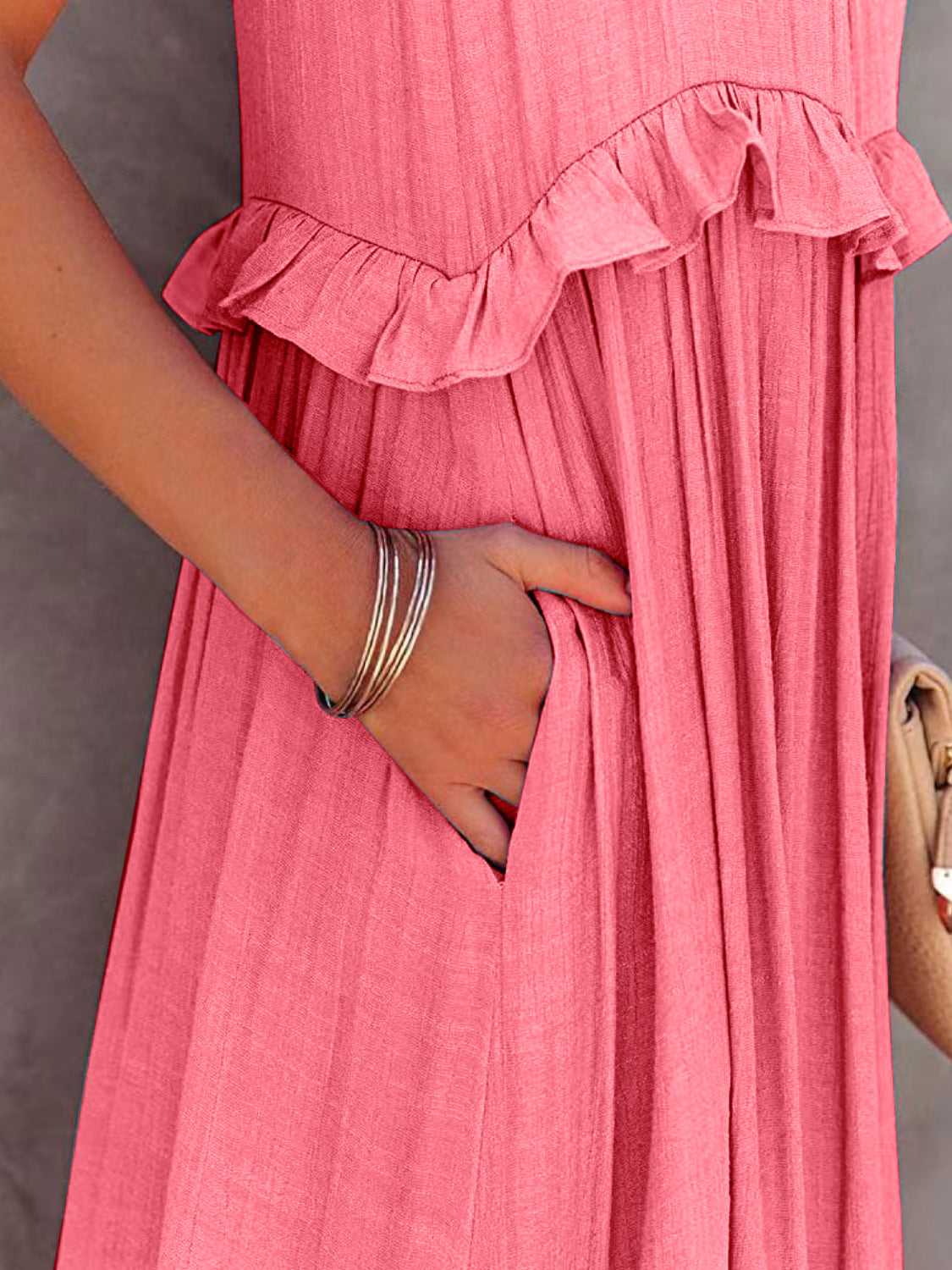 Tiered Maxi Dress with Pockets