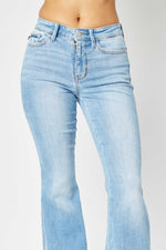 Load image into Gallery viewer, Judy Blue Slit Flare Jeans
