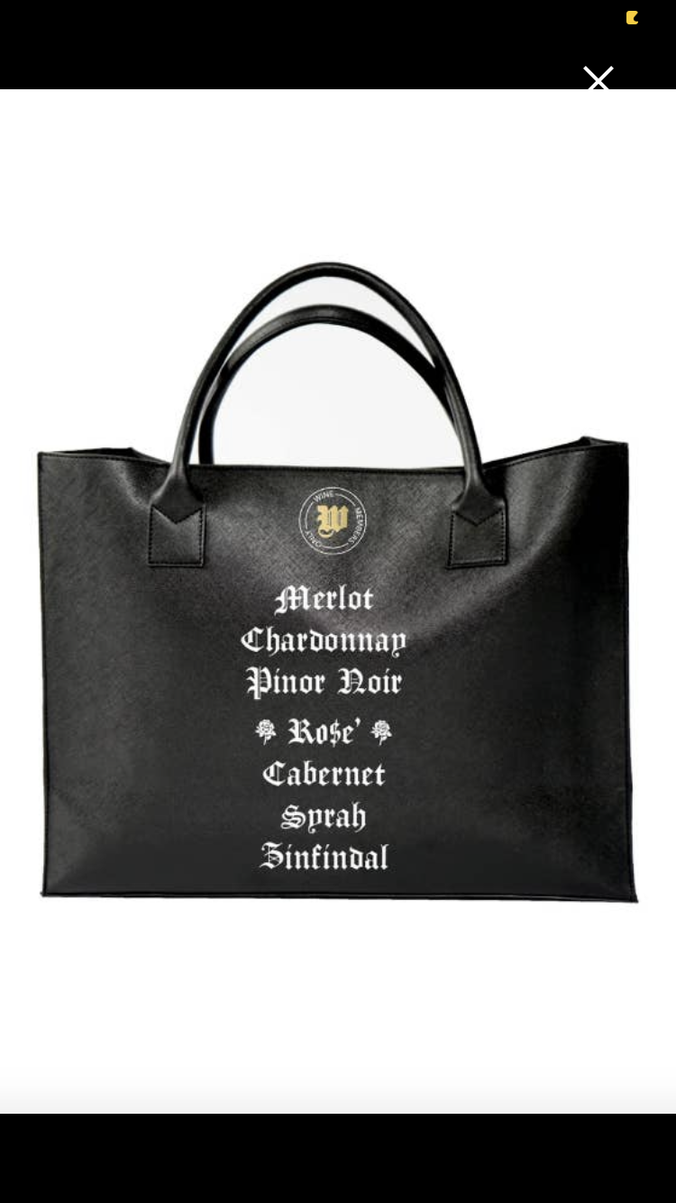 Graphic Wine Lover's Tote